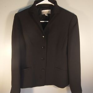 Casual Corner Collectibles Suit Jacket Blazer Black Four Button Women's Size 2